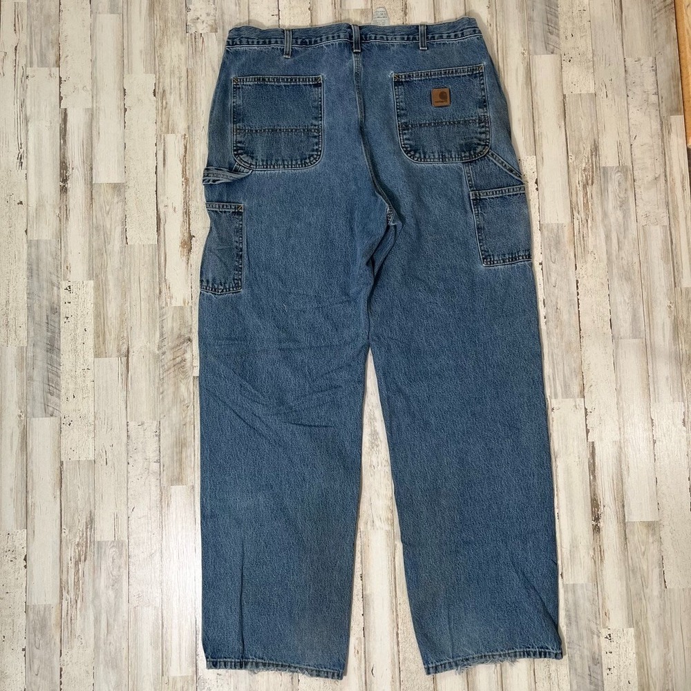 Vintage Y2K Carhartt B13 DPS Carpenter Baggy Straight Cargo Jeans Mens 38‎ x 34 - Picture 3 of 7